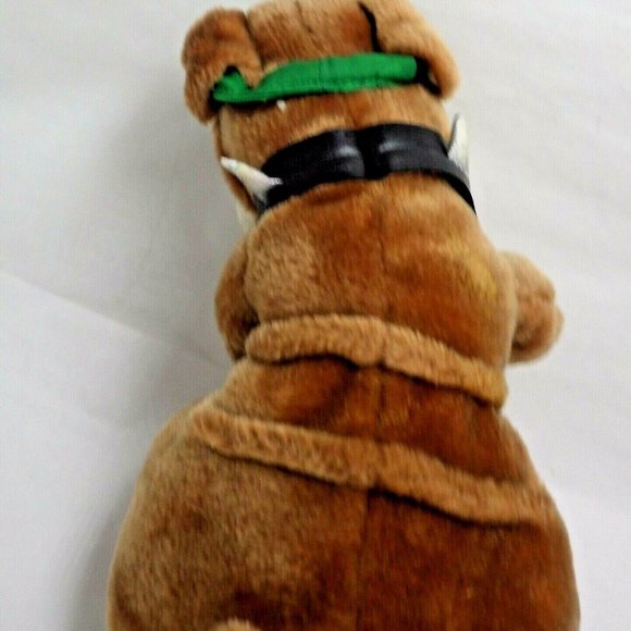 Big T Concessions Bull Dog Dealler Pit Boss Brown Stuffed Plush Spike Collar - Picture 3 of 8